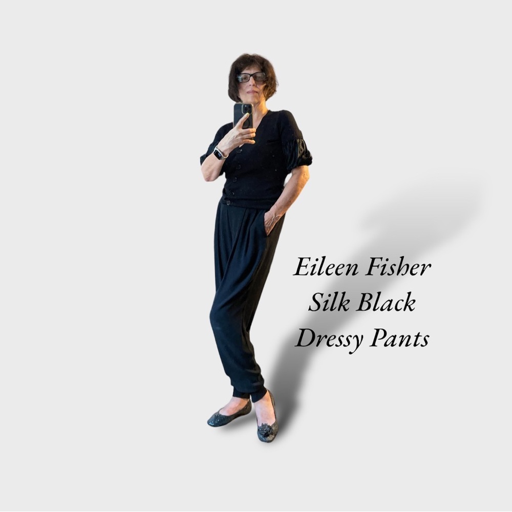 Gorgeous Dressy Silk Eileen Fisher Pants Trousers